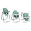 Chaise haute avec table et transat Belo vert 8