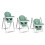 Chaise haute avec table, transat Belo vert + barre de jeux 10