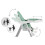 Chaise haute avec table et transat Belo vert 7