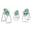 Chaise haute avec table et transat Belo vert 9