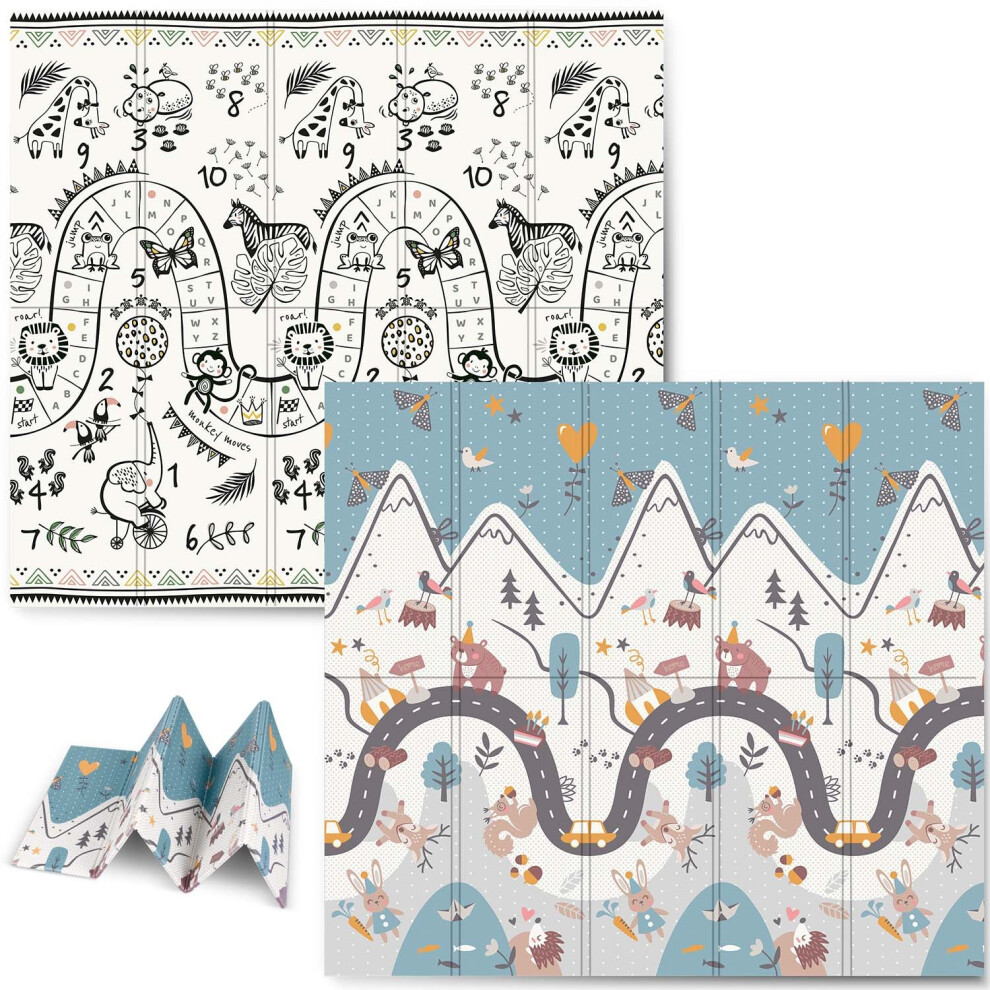 Nukido Tappeto Pieghevole In Schiuma 180X200X1Cm NK-340 Mountains-image