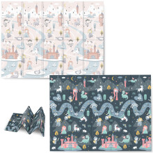 Vouwbare educatieve schuimmat - Nukido - 200x150 cm - NK-341 - Dubbelzijdig - Antislip - Vrij van BPA - CE-gecertificeerd