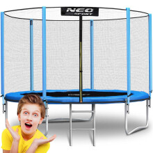 Trampoline de jardin Neo-Sport de 183 cm avec filet et échelle d'extérieur