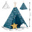 Tenda Teepee Nukido per bambini con luci - Blu 15