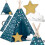 Tenda Teepee Nukido per bambini con luci - Blu 1