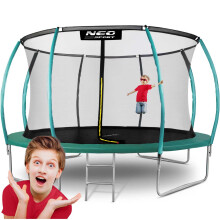 Trampoline de jardin profilé 435 cm avec filet intérieur Neo-Sport