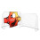 Fodboldmål 245 x 155 x 80 cm + målmåtte 12