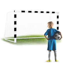 Portería de fútbol 300 x 160 x 90 cm NS-460 blanco y negro