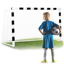 Portería de fútbol 180 x 120 x 60 cm NS-464 blanco y negro