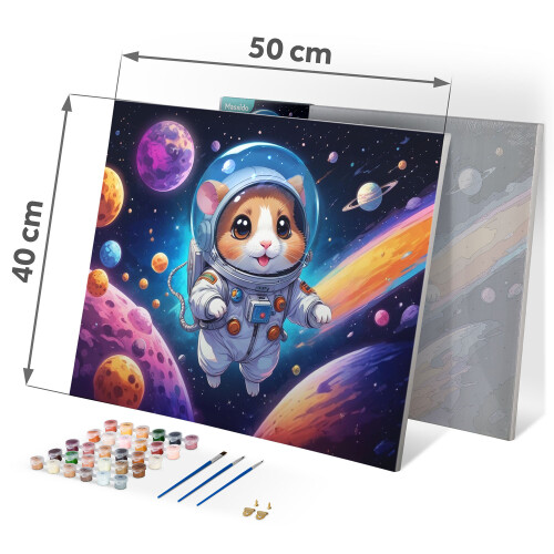 Mal efter nummer billede 40x50 cm Massido Astronauta 2