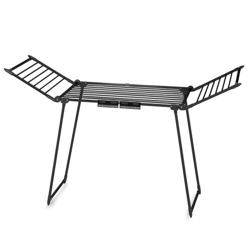 Séchoir à linge extensible sur pied Lydia 27 m noir 1
