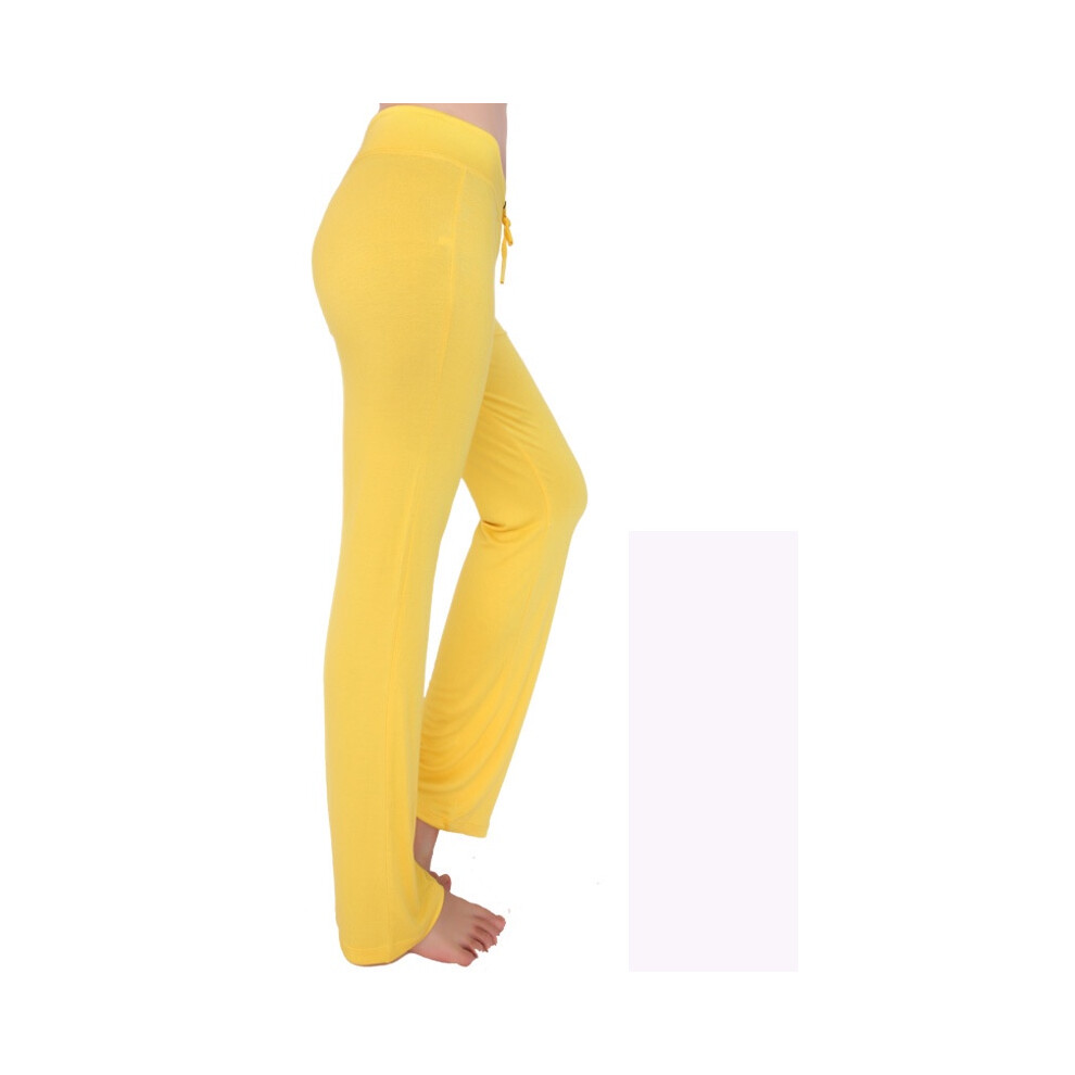 (Yellow, TagS=US XXS) Cotton Womens Fashion Spandex Yoga Sweat Athletic Gym Sports Lounge Pants-image-OPC-PHB77CH-NEW