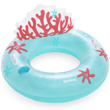 Opblaasbare band - BESTWAY - 97 cm - Koraalontwerp - Stevige handvatten - Drinkbekerhouder