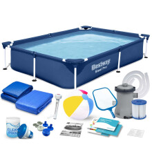 Piscine rectangulaire 221x150x43 cm 16 en 1 Bestway 56401N