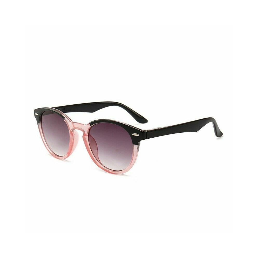 (Pink, +1.5) Mens Womens Retro Tinted Round Reading Glasses Sunglasses Readers PC +1.0~4.0