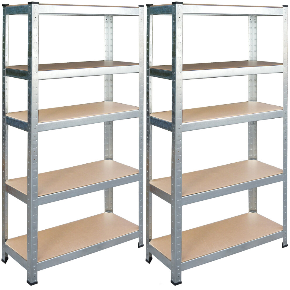 Lot de 2 étagères d'entrepôt en métal 180 x 90 x 40 cm Humberg HR-812