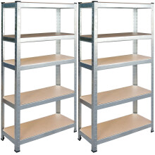 Metalen magazijnstellingset van 2 stuks 150 x 75 x 30 cm Humberg HR-810