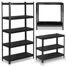 Metal lagerhylde 180 x 90 x 40 cm Humberg HR-851 sort
