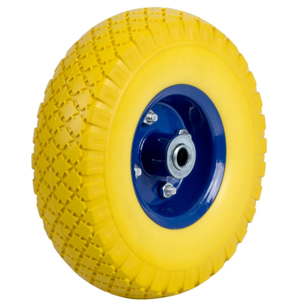 Roue de brouette tubeless 3.00-4 jaune-bleu