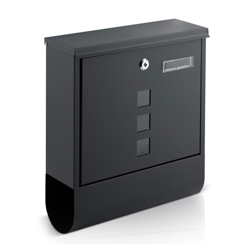 Briefkasten 34x30,5x10 cm anthrazit HM-861 1