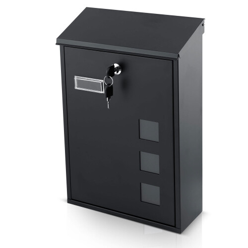 Briefkasten 39x25,5x12 cm schwarz HM-864 2