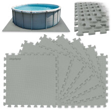 Tapis en mousse pour puzzle de piscine 50 x 50 cm 8 pièces