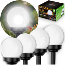 Aurinkokennolamppu valkoinen pallo 4 kpl Ilumen LS-102