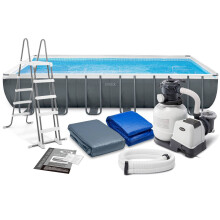 Piscine de jardin Frame 732 x 366 x 132 cm 9 en 1 INTEX 26364