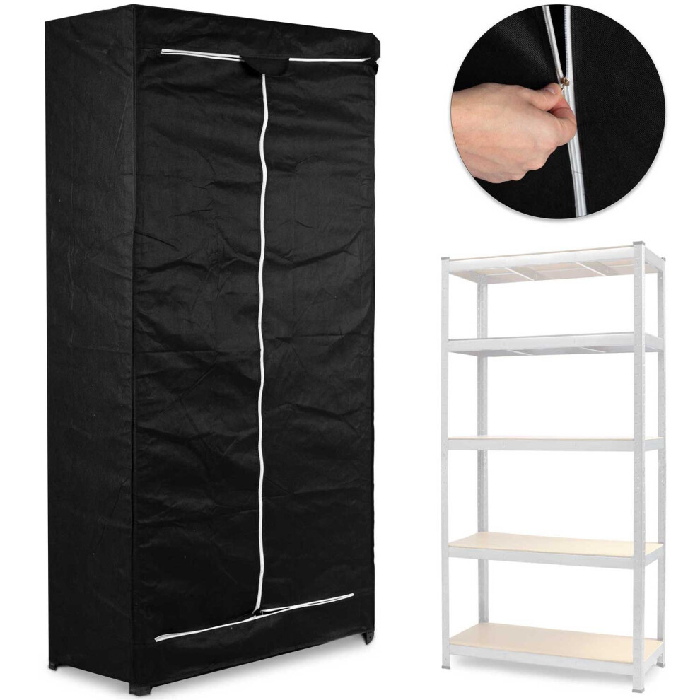 Housse de protection pour étagère 180 x 90 x 40 cm noire