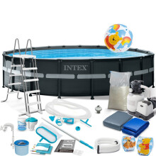 Piscine de jardin Frame 549 x 132 cm 21 en 1 INTEX 26330