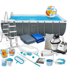 Piscine de jardin Frame 549 x 274 x 132 cm 21 en 1 INTEX 26356