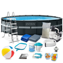 Piscine de jardin Frame 549 x 132 cm 18 en 1 INTEX 26330