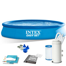 Piscina espandibile da giardino 457 x 84 cm 9 in 1 INTEX 28158