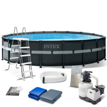 Piscine de jardin Frame 549 x 132 cm 12 en 1 INTEX 26330