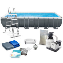 Piscine de jardin tubulaire 732 x 366 x 132 cm 10 en 1 INTEX 26364