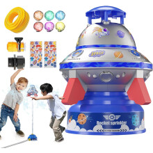 Kid Sprinklers for Backyard, Grass Sprinkler, 360-degree Rotation Flying Saucer Lighting for Pet Cooling Gardening Watering