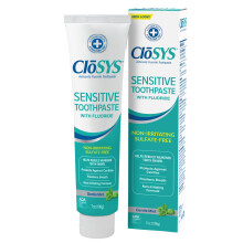 Pasta dental con fluoruro CloSYS, 7 onzas, proteccin del esmalte blanqueadora de menta suave, sin sulfato