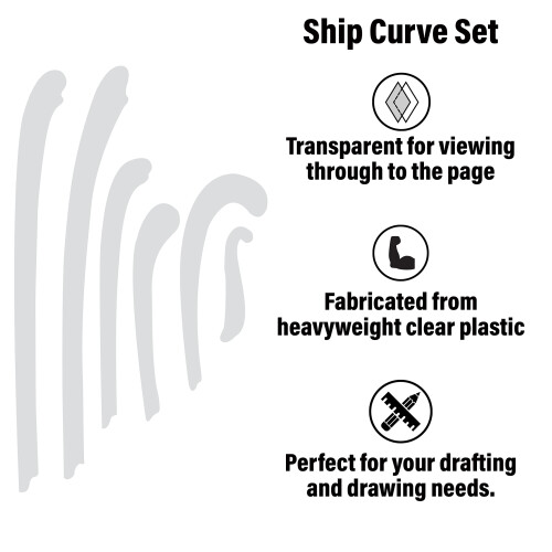Curva de Navio Westcott, Conjunto de 6, SC-66, Transparente 1