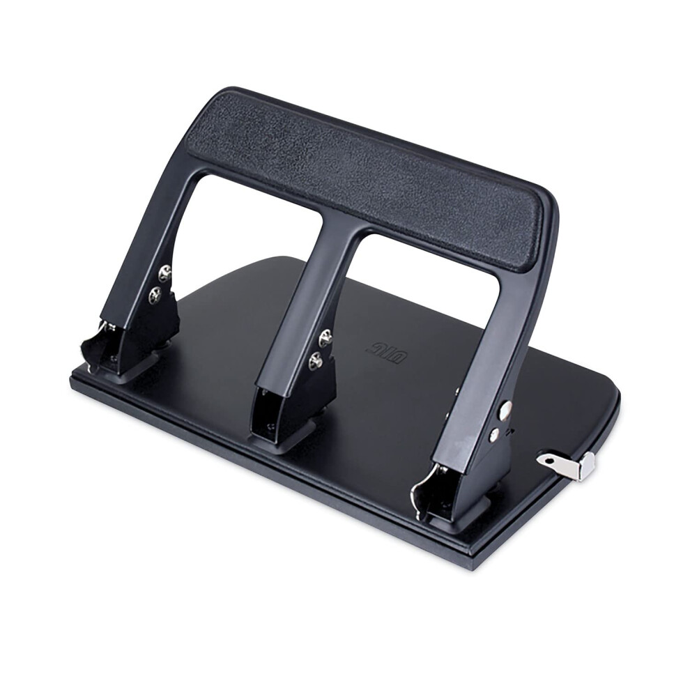 Photos - Stapler Office mate Heavy Duty 3 Hole Punch with Padded Handle, 40-Sheet Capacity, Black 90089(90089)