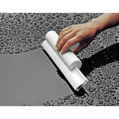 Cleret Dual Bladed Classic Bath Squeegee - All White 2