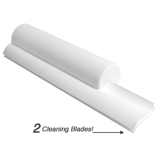 Cleret Dual Bladed Classic Bath Squeegee - All White 1