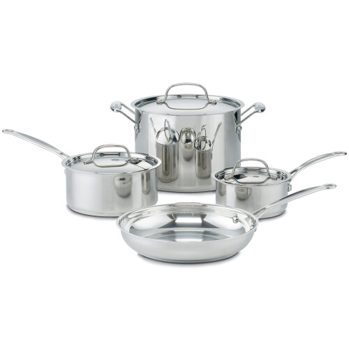 Cuisinart Cuisinart Σετ Μαγειρικών Σκευών 7 Τεμαχίων, Κλασική Συλλογή Ανοξείδωτου Χάλυβα, 77-7P1