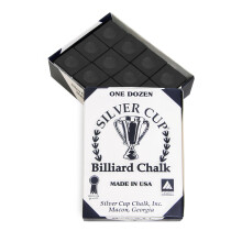 Biliardo SILVER CUP CHALK - UNA DOZZINA (Nero)