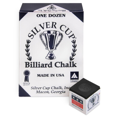 Biliardo SILVER CUP CHALK - UNA DOZZINA (Nero) 2