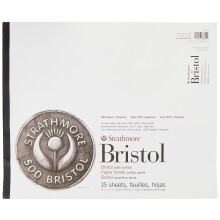 Strathmore (580-92 500 Σειρά Bristol, 2-Ply Επιφάνεια, 14"x17", 15 Φύλλα