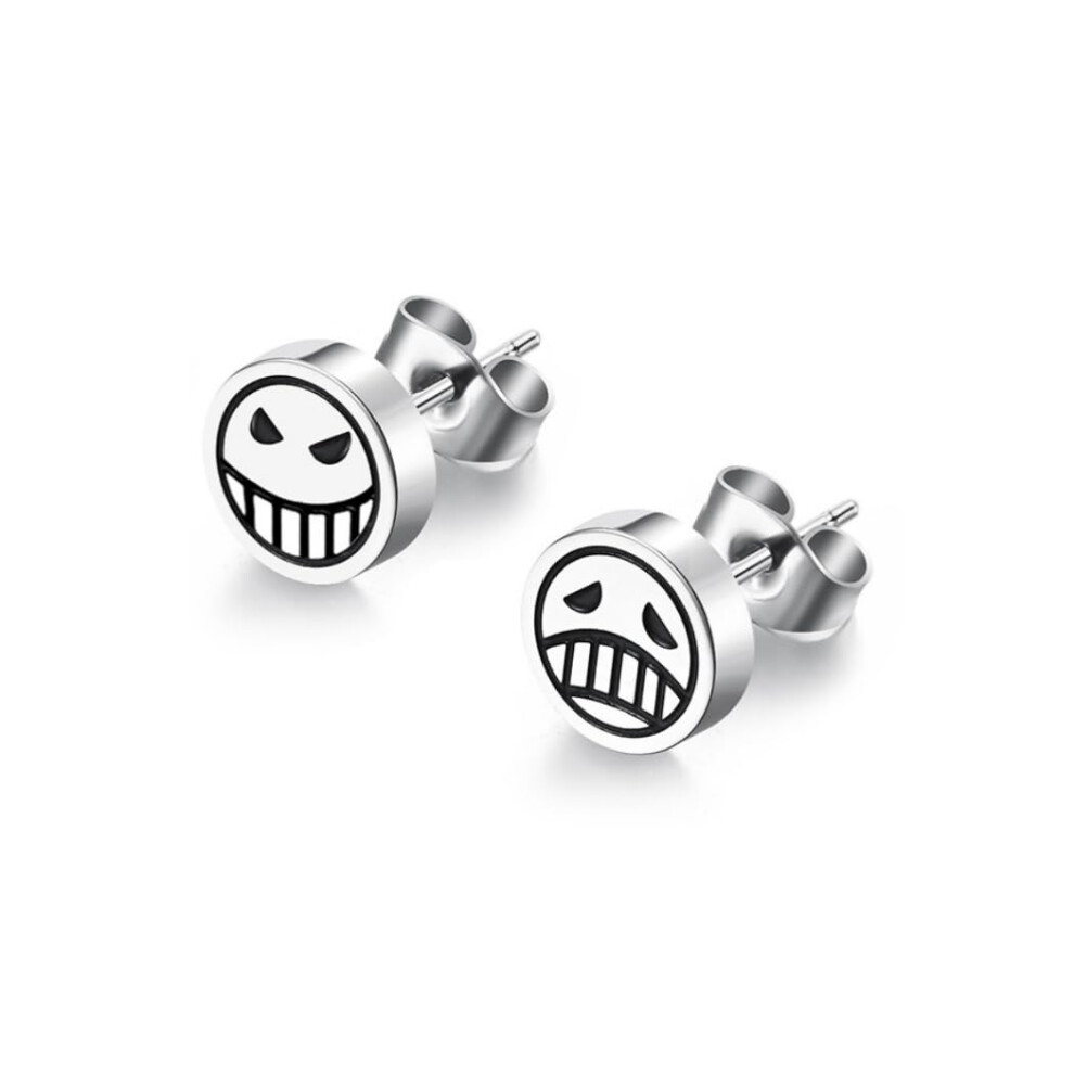 KOGNGU 1 Pair Hot Japan Anime One Piece Portgas D Ace Stud Earrings Co