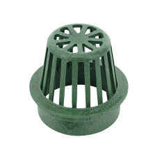 NDS 75G 10 cm Rund Atrium Avloppsgaller för 10 cm Avloppsrör, för Små Gräsmattor och Altaner, Grön