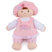GUND Baby Minha Primeira Boneca, Boneca de Pelúcia para Bebés e Crianças, Rosa/Branco, 33cm