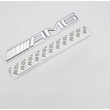 Metal Chrome Silver AMG Emblem Badge for Mercedes AMG A C E GLC GLA GLB GLE UK