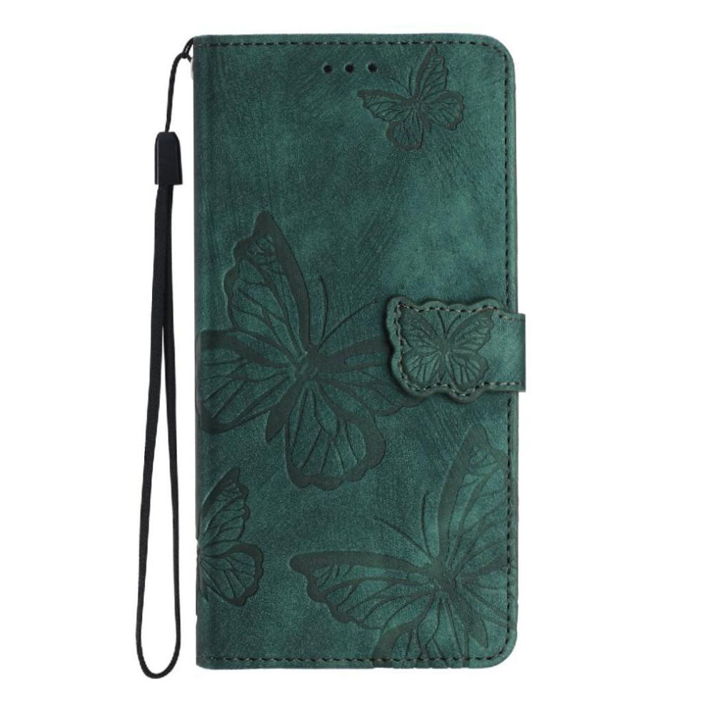(Green) Flip Case For Samsung Galaxy S25 Plus Pu Leather Butterfly Wallet Card Slots Holder Magnetic Closure Green 764563523849